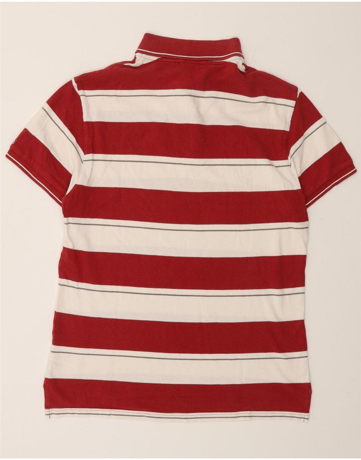 ADIDAS Herre Miami Heat Kortærmet Rugby Polo Shirt Medium Rød Stribet