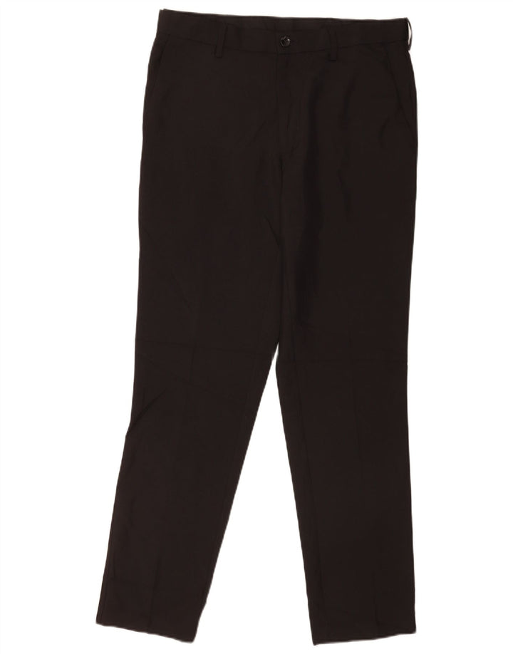 Marks & Spencer Herre Slim Fit Casual Bukser W32 L31 Sort Polyester