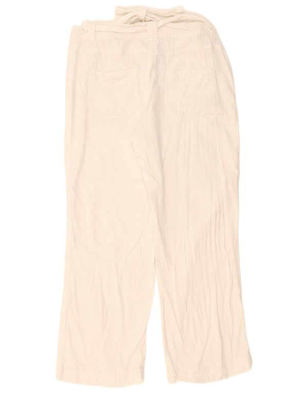 Marks & Spencer Dame Casual Bukser UK 16 Large W36 L27 White Linen