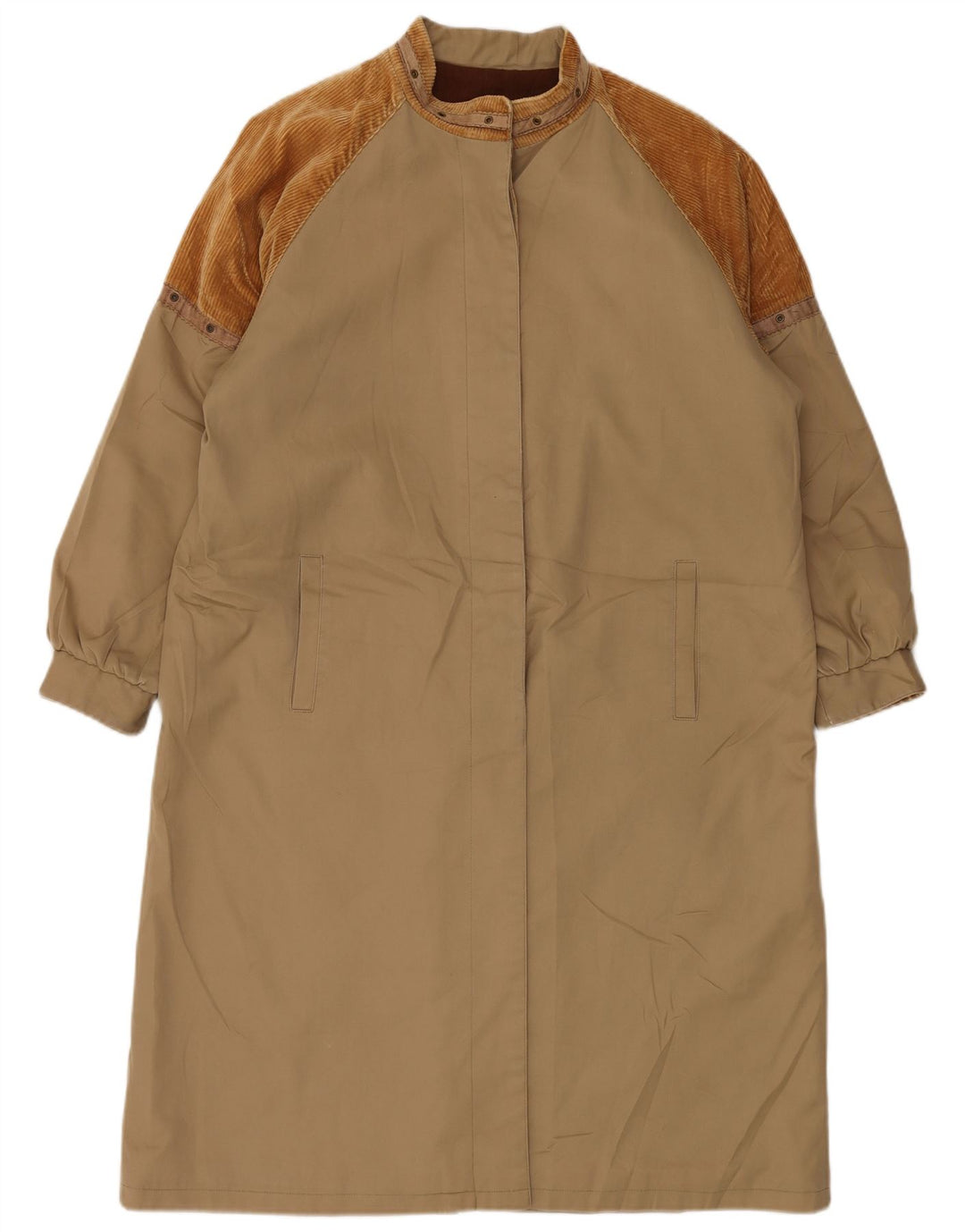 VINTAGE Dame Windbreaker Coat UK 16 Large Brown Colourblock