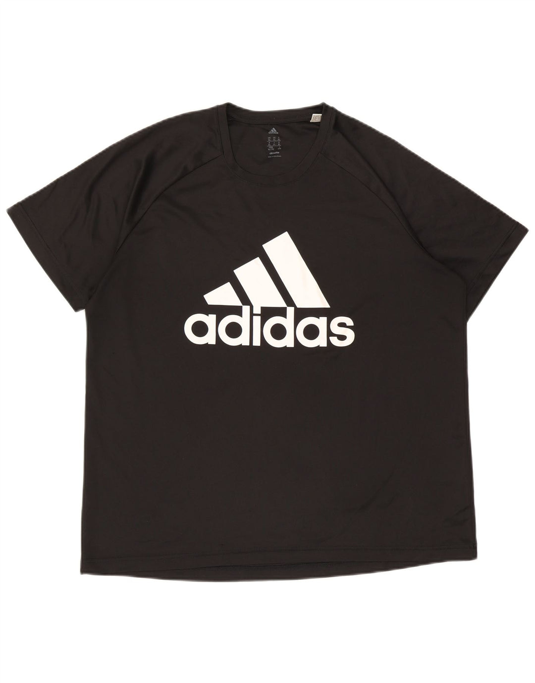Adidas Herre Climalite Grafisk T-Shirt Top XL Sort Polyester