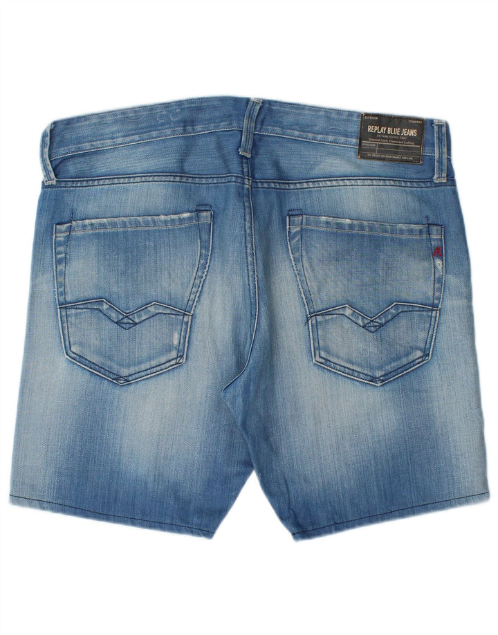 Replay Herre Waitom Denim Shorts W33 Large Blue Cotton