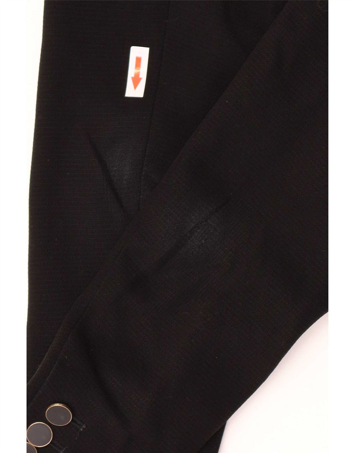 Reiss Dame 1-knap Blazer Jacket UK 10 Small Black Acetate