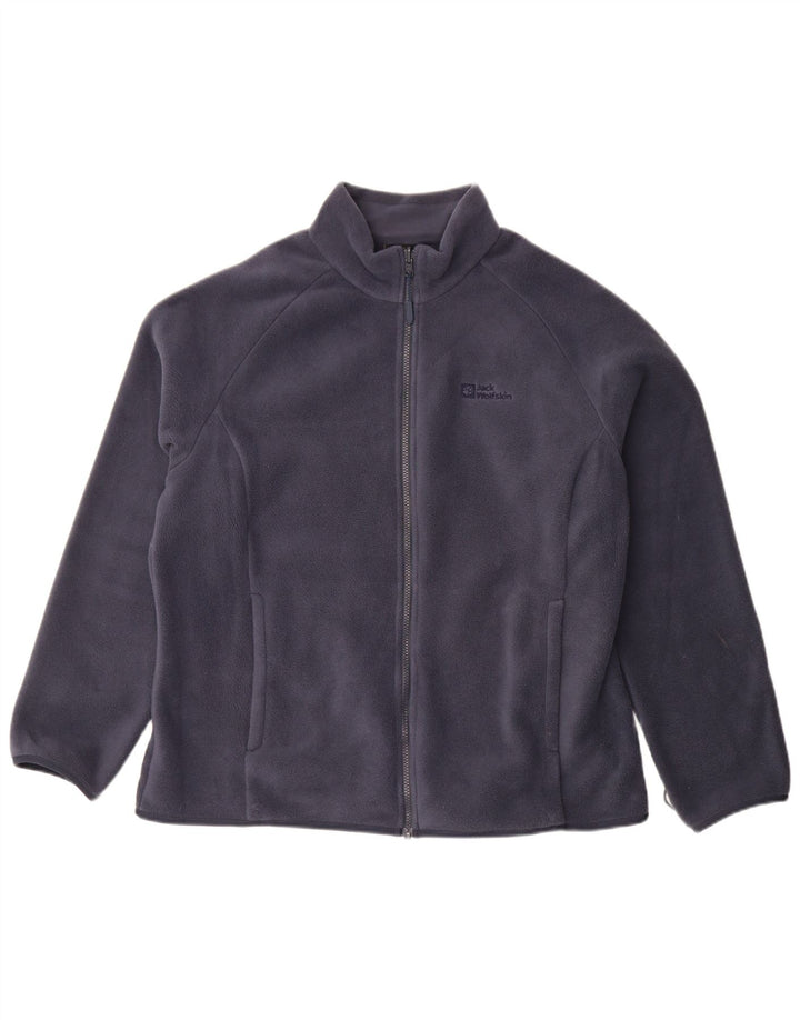 Jack Wolfskin Dame Fleecejakke UK 20 2XL Navy Blue Polyester