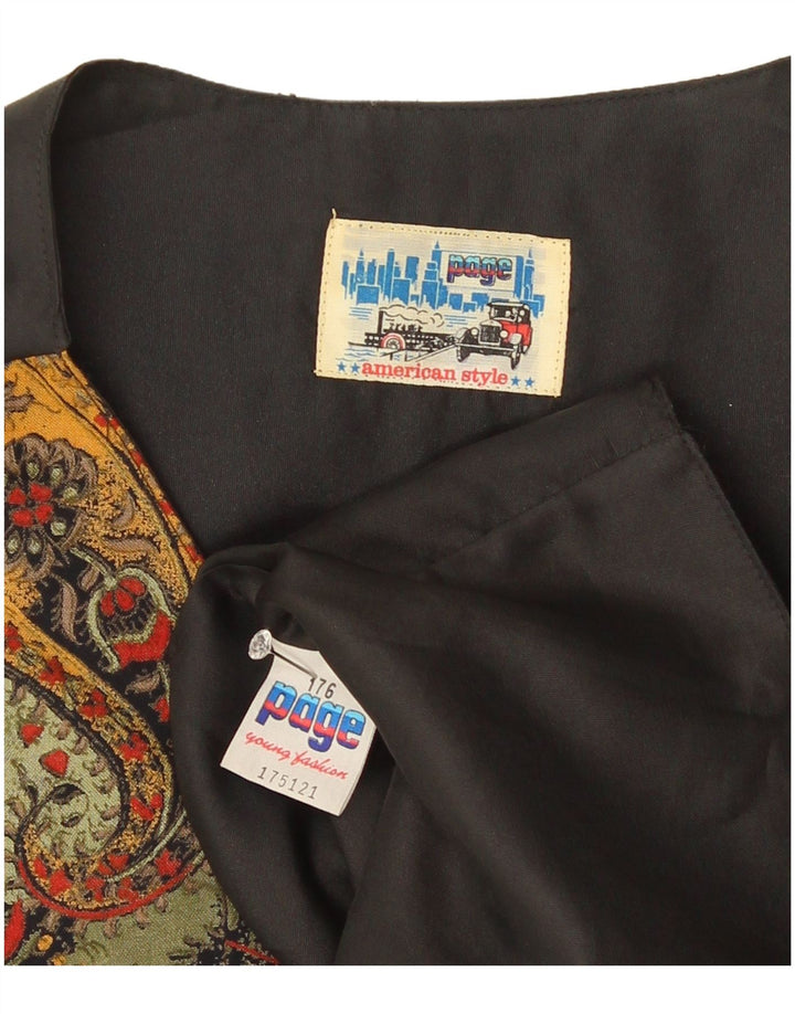 Vintage herrevest Medium Flerfarvet Paisley Viscose Retro