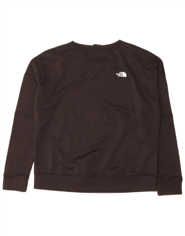 The North Face Dame Grafisk Sweatshirt Jumper UK 14 Medium Sort