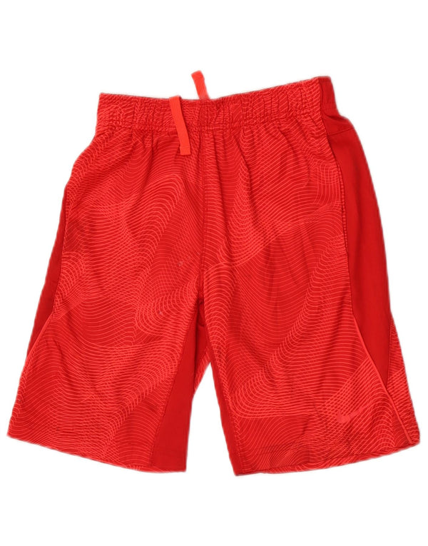 Nike Boys Sports Shorts 8-9 år Small Red Geometric Polyester Sports