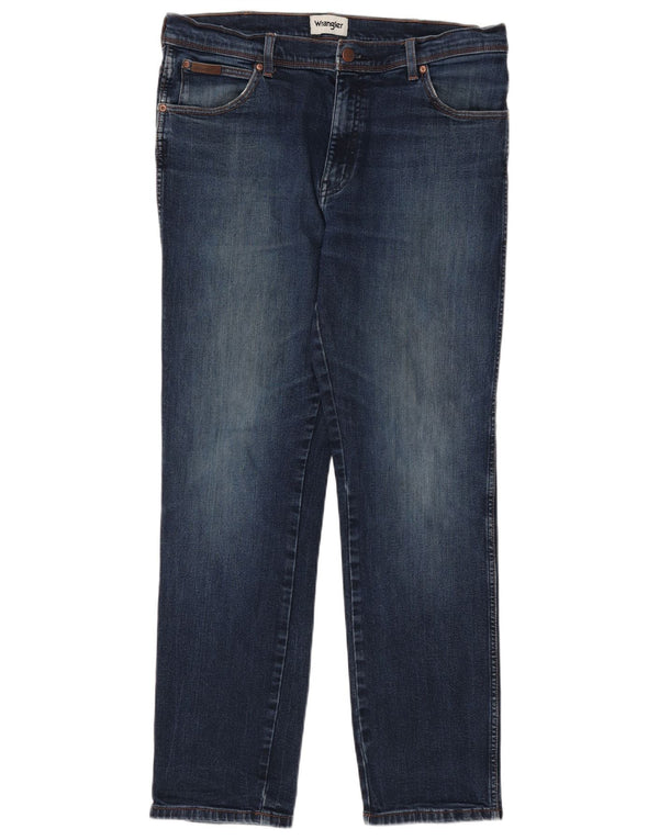 Wrangler Herre Texas Slim Jeans W36 L32 Blå Bomuld
