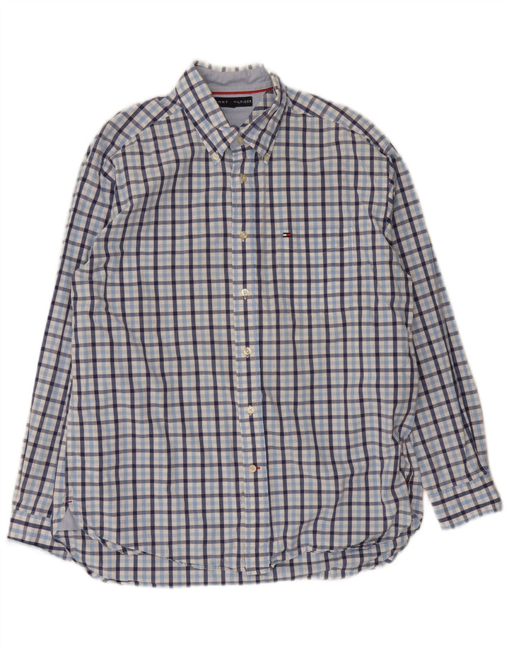 Tommy Hilfiger Herre Regular Fit Shirt Large Blue Gingham