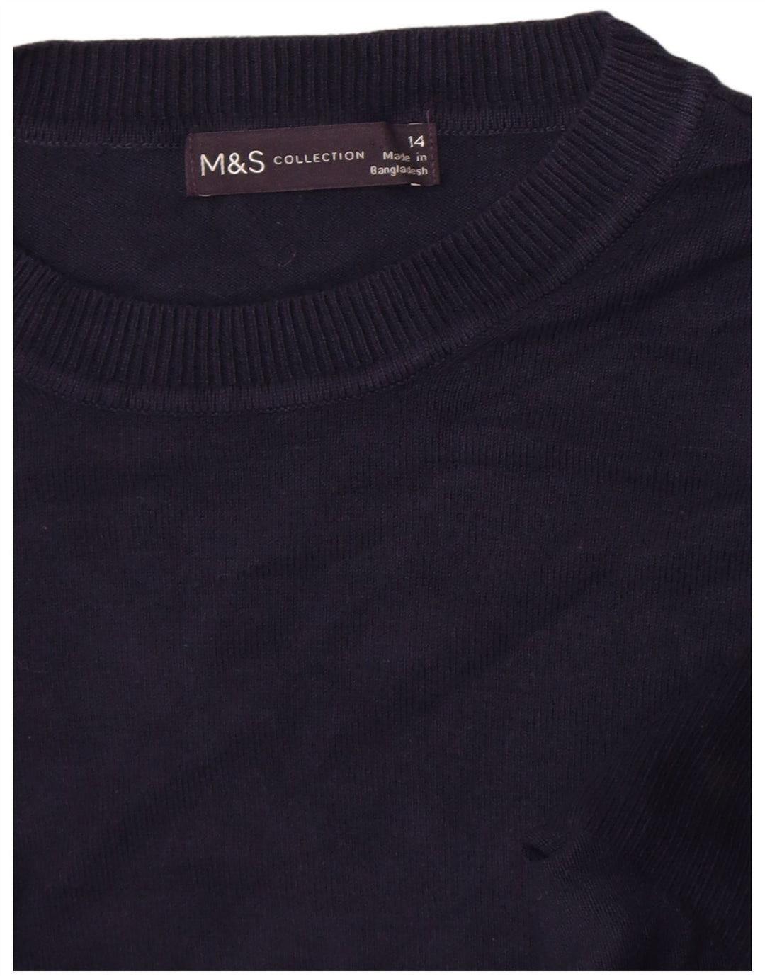 Marks & Spencer Dame sweater med rund hals DK 14 Stor marineblå