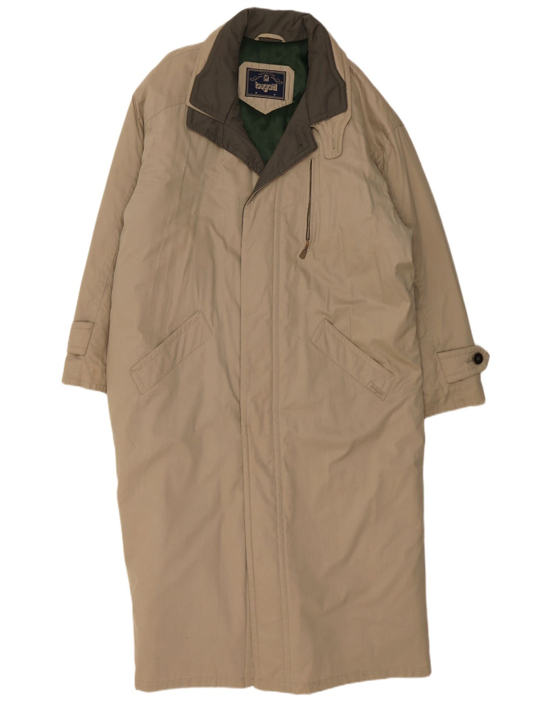 BUGATTI Herre Windbreaker Coat UK 44 2XL Beige Bomuld