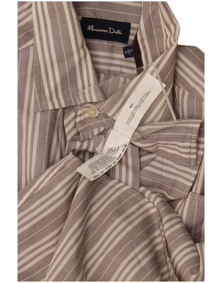 Massimo Dutti Herreskjorte Stor gråstribet bomuld