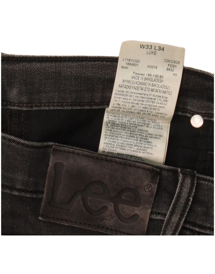 Lee Herre Luke Slim Jeans W33 L27 Sort Bomuld