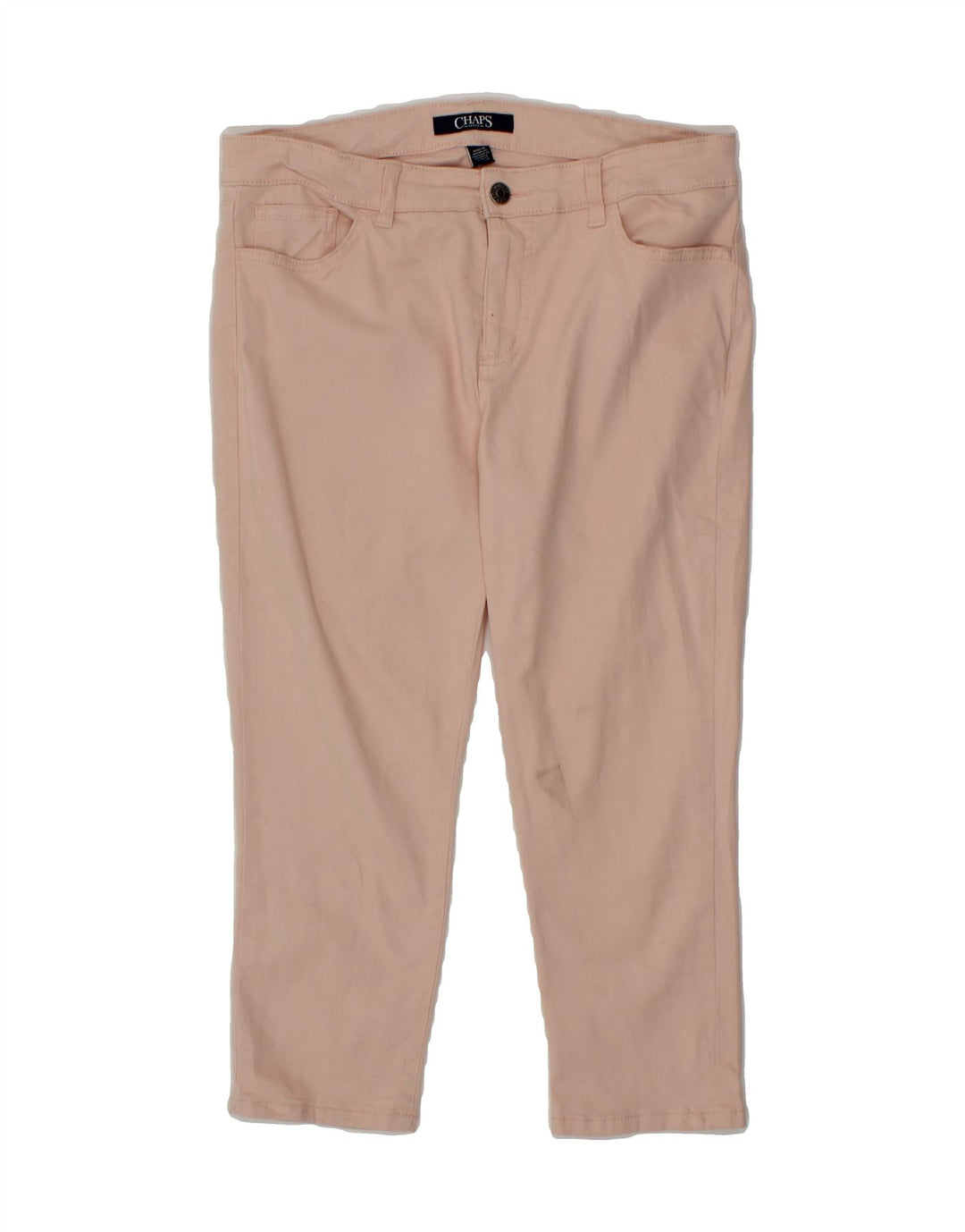 CHAPS Womens Petite Slim Capri Trousers US 6 Medium W30 L20 Pink Cotton Vintage Chaps and Second-Hand Chaps from Messina Hembry 