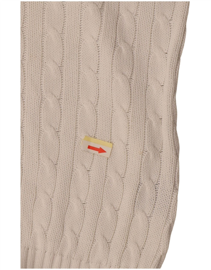 Ralph Lauren Dame V-hals sweater UK 12 Medium Hvid Bomuld