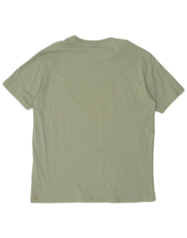 Napapijri Herre Geographic Grafisk T-Shirt Top Medium Grøn Bomuld