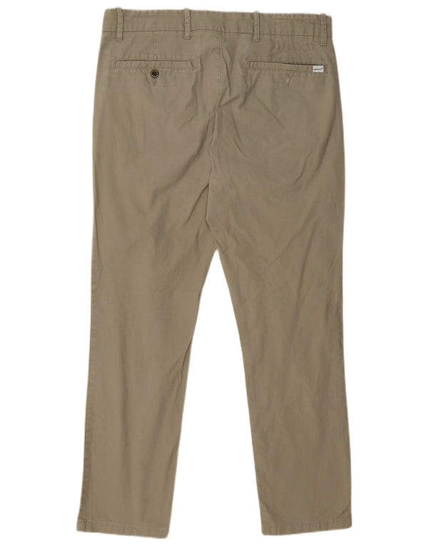 Levi's Mens Straight Chino Trousers W34 L32 Khaki Cotton