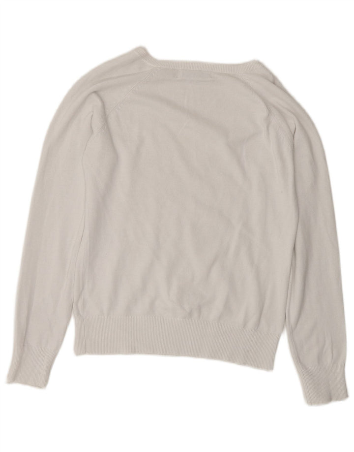 Zara Dame V-hals sweater UK 10 Small White