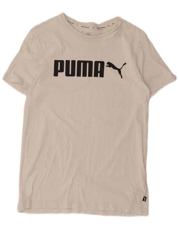 Puma drenge grafisk t-shirt top 15-16 år hvid bomuld
