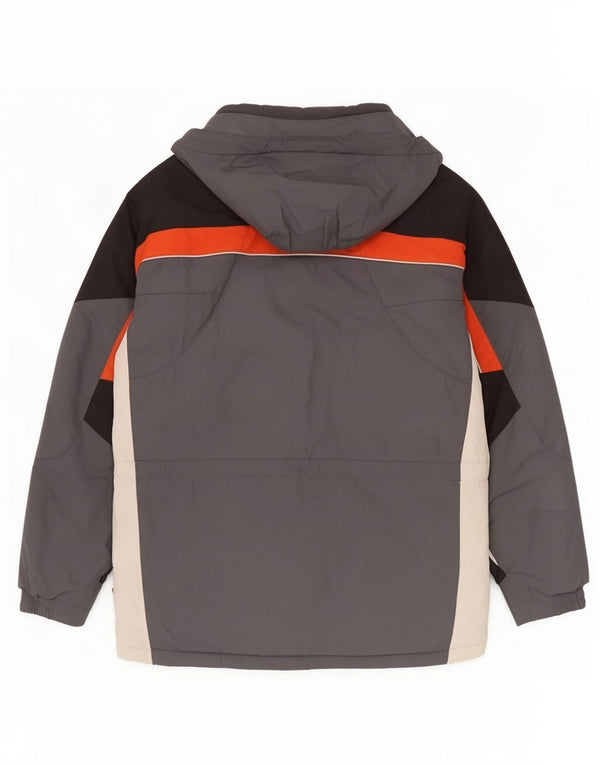 Columbia Boys Hætte Skijakke 15-16 år Grå Colourblock Nylon