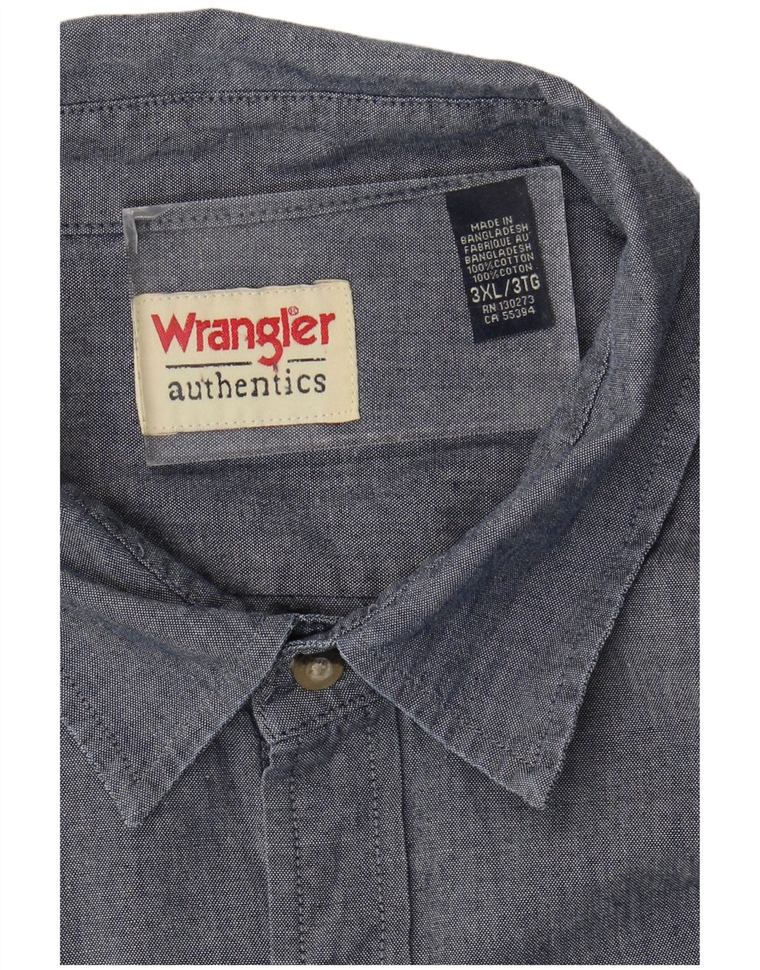 WRANGLER herreskjorte 3XL marineblå bomuld