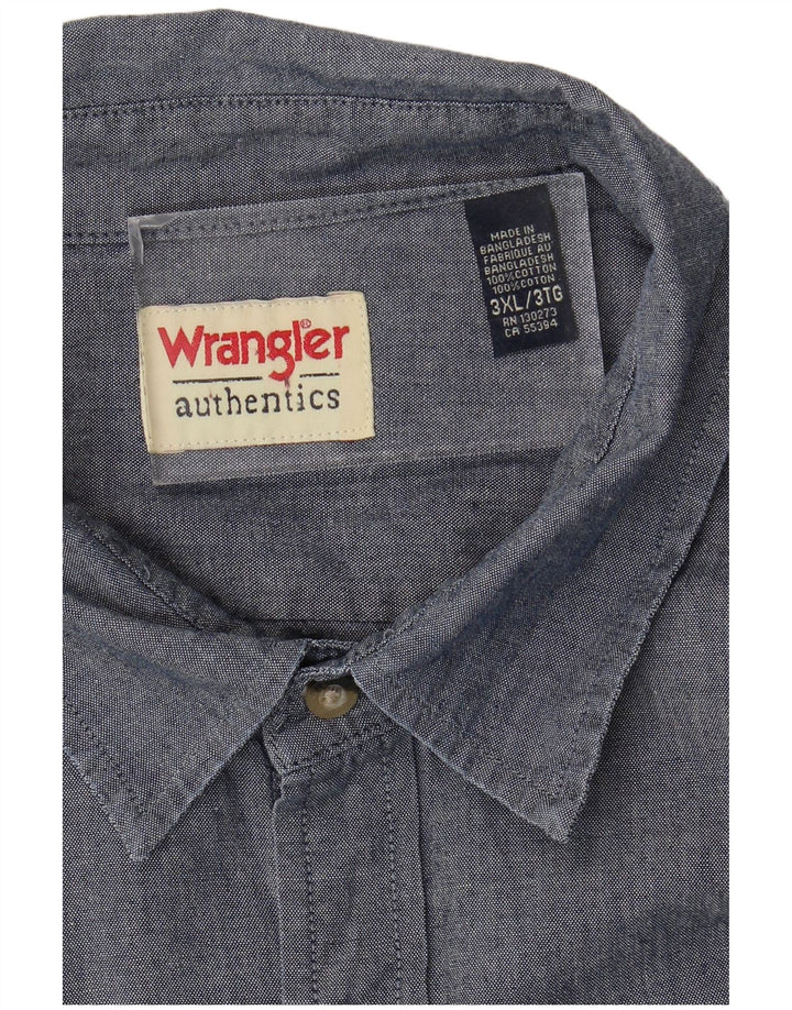 WRANGLER herreskjorte 3XL marineblå bomuld