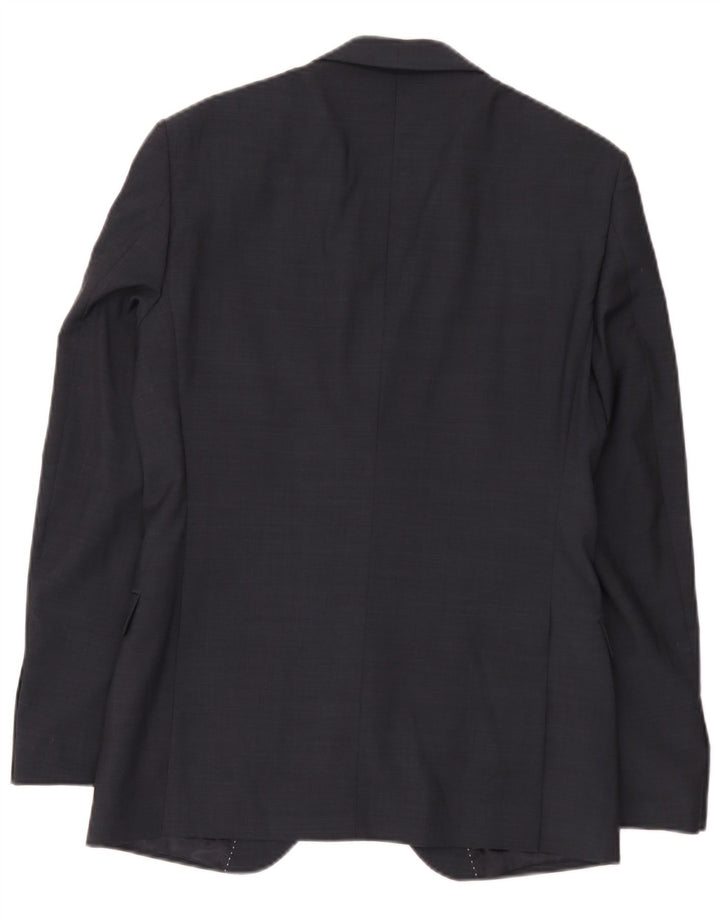 Dkny Herre 2 Button Slim Fit Blazer Jacket UK 38 Medium Navy Blue Wool