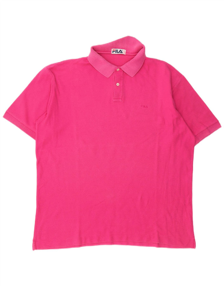 Fila Polo Shirt til mænd IT 56 XL Pink Bomuld