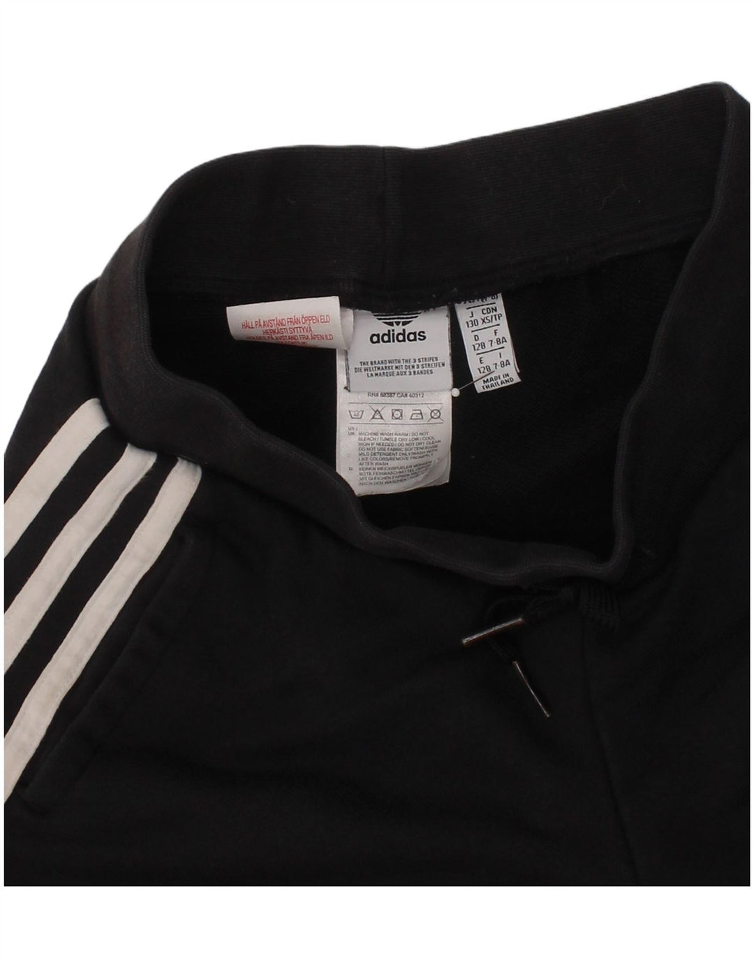 ADIDAS Boys Sport Shorts 7-8 Years  Black Cotton