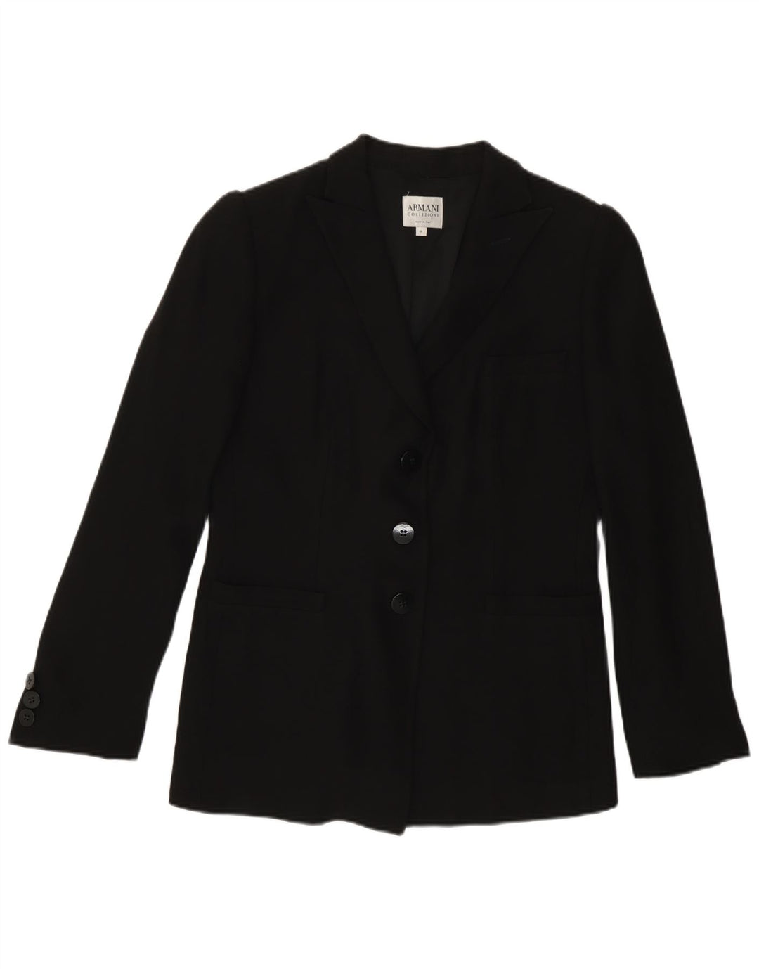 Armani Collezioni Dame 3-knaps blazerjakke IT 44 Medium Sort