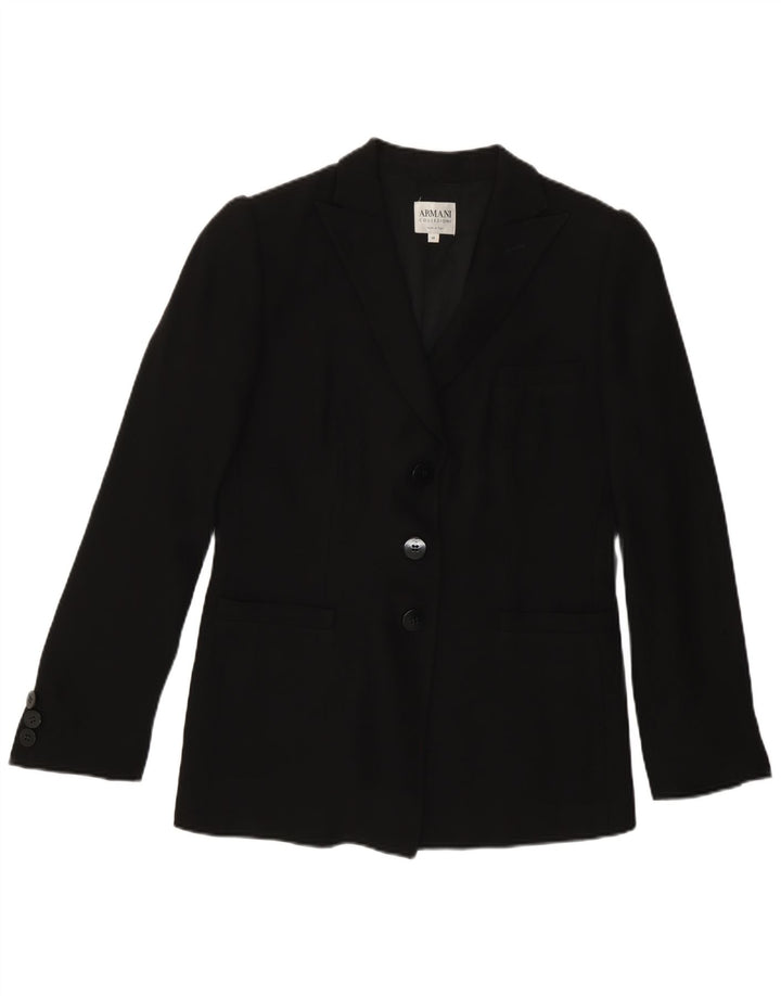 Armani Collezioni Dame 3-knaps blazerjakke IT 44 Medium Sort
