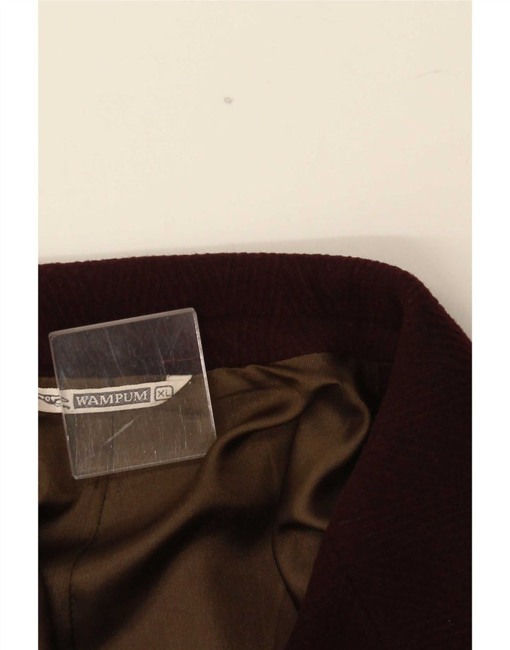 Wampum Herre 2-knaps blazerjakke UK 42 XL Burgundy Wool
