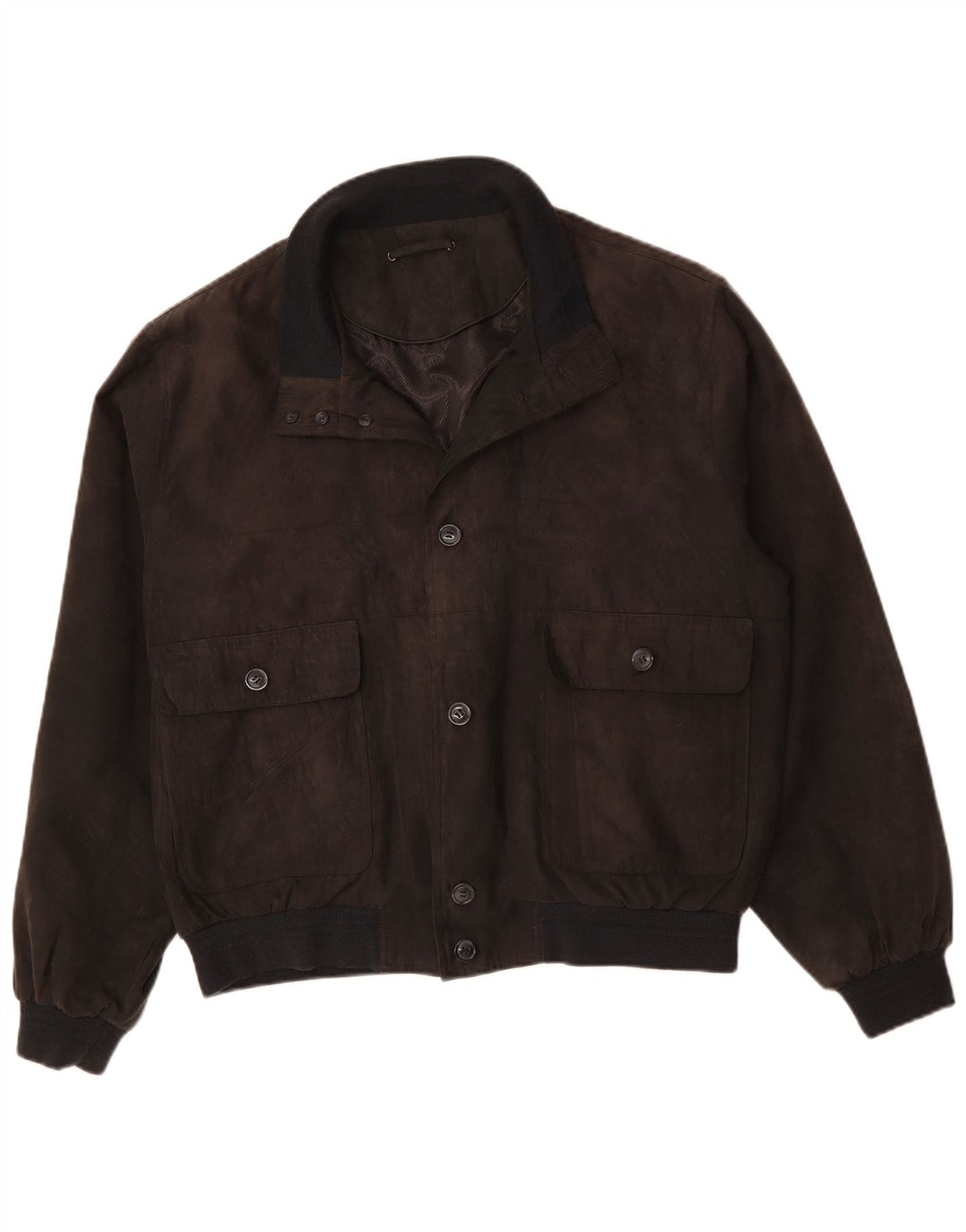 Vintage Bomber Jacket UK 40 Stor Grå Polyester