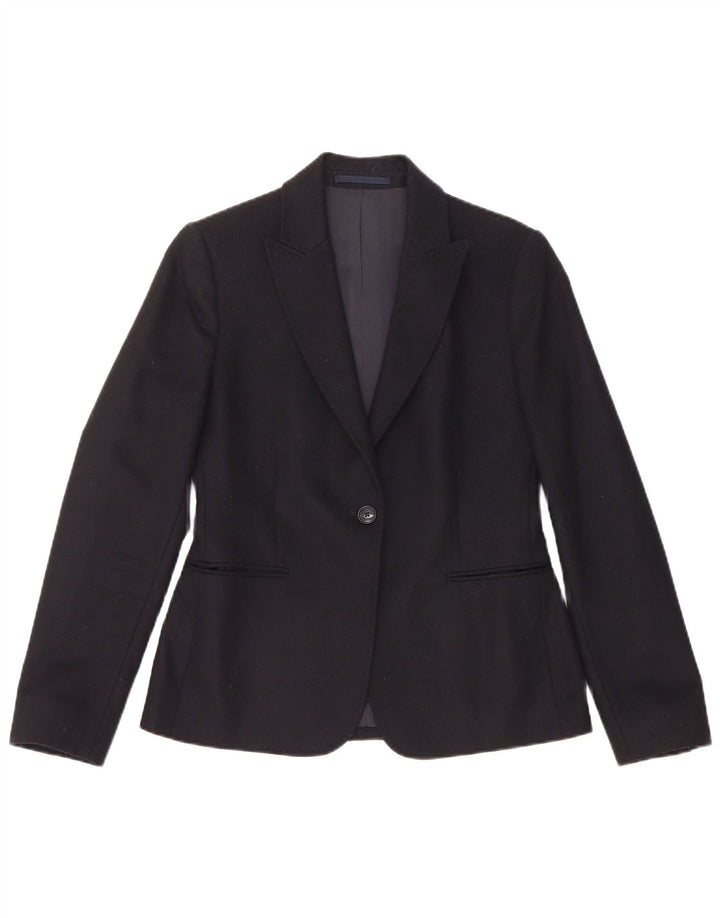 Gant Dame 1 Knap Blazer Jacket UK 8 Small Navy Blue Uld