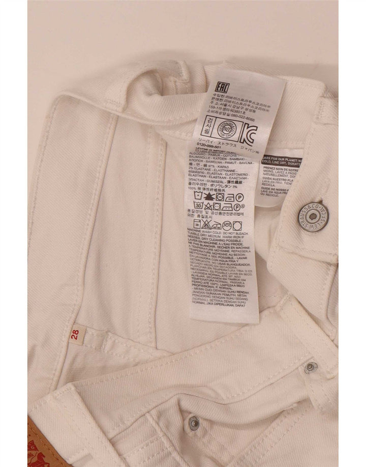 Levi's denimshorts til kvinder W28 Medium hvid bomuld