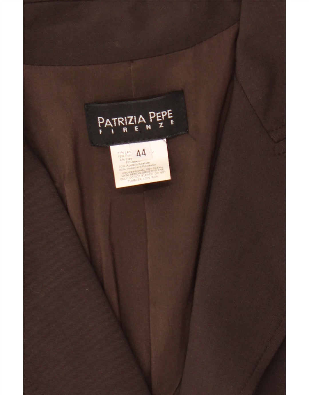 Patrizia Pepe Dame 2 Buttons Crop Blazer Jacket IT 44 Medium Brun Uld