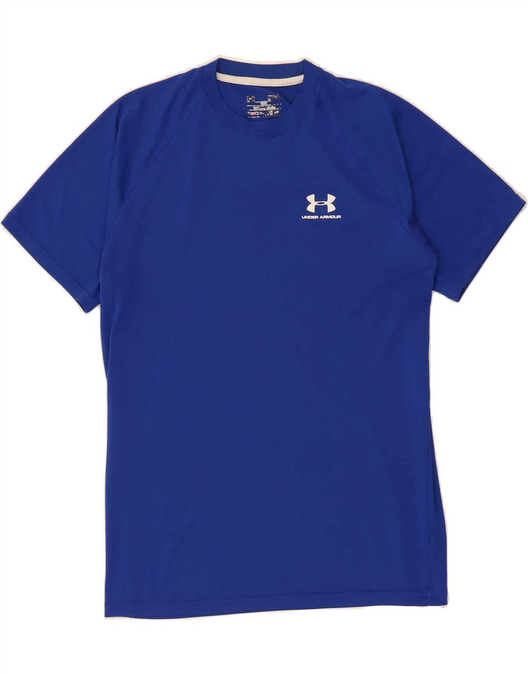 UNDER ARMOUR Mens Heat Gear T-Shirt Top Small Blue Vintage Under Armour and Second-Hand Under Armour from Messina Hembry 