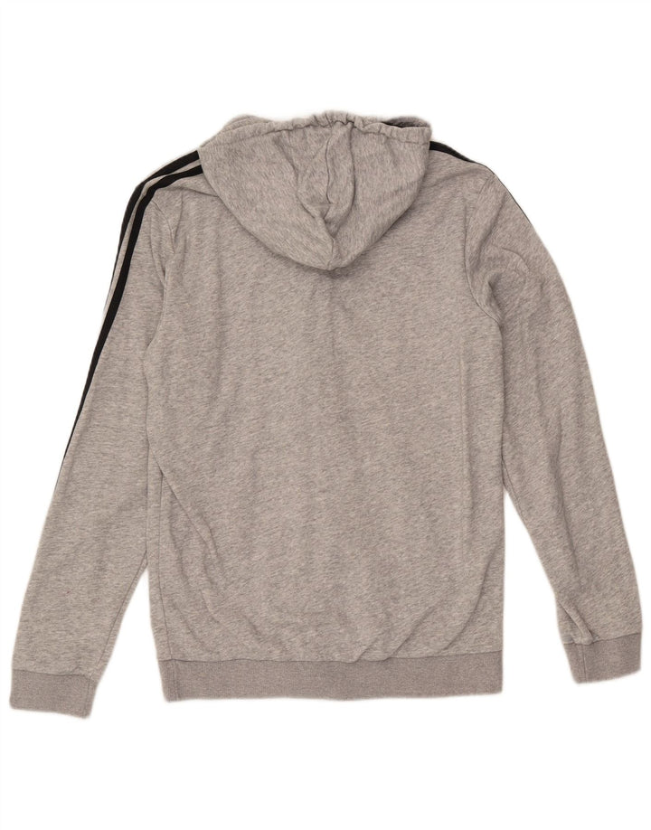 ADIDAS Hættetrøje med lynlås til mænd Medium Grey Flecked Bomuld