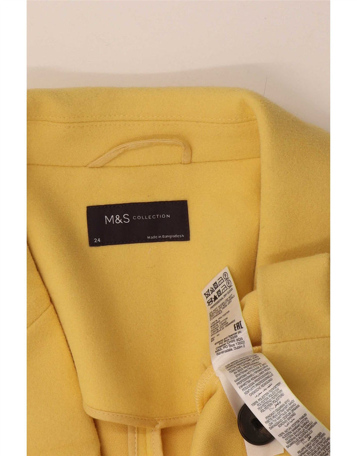 Marks & Spencer Dame Overfrakke UK 24 4XL Gul Bomuld