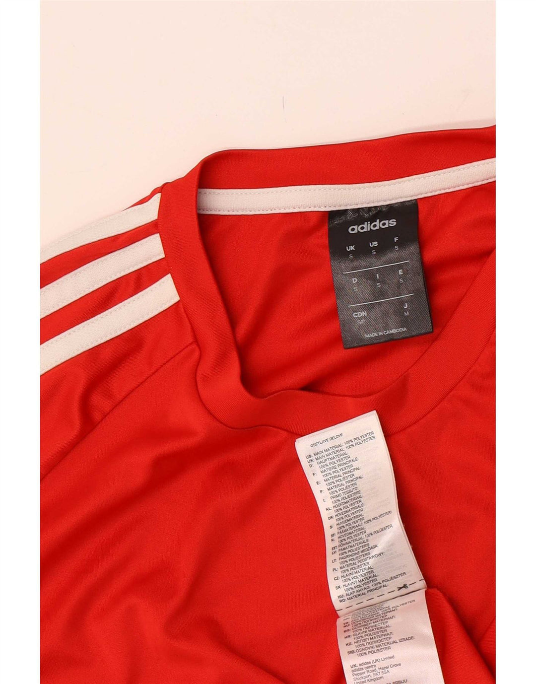 Adidas Herre Climalite T-Shirt Top Lille Rød Polyester