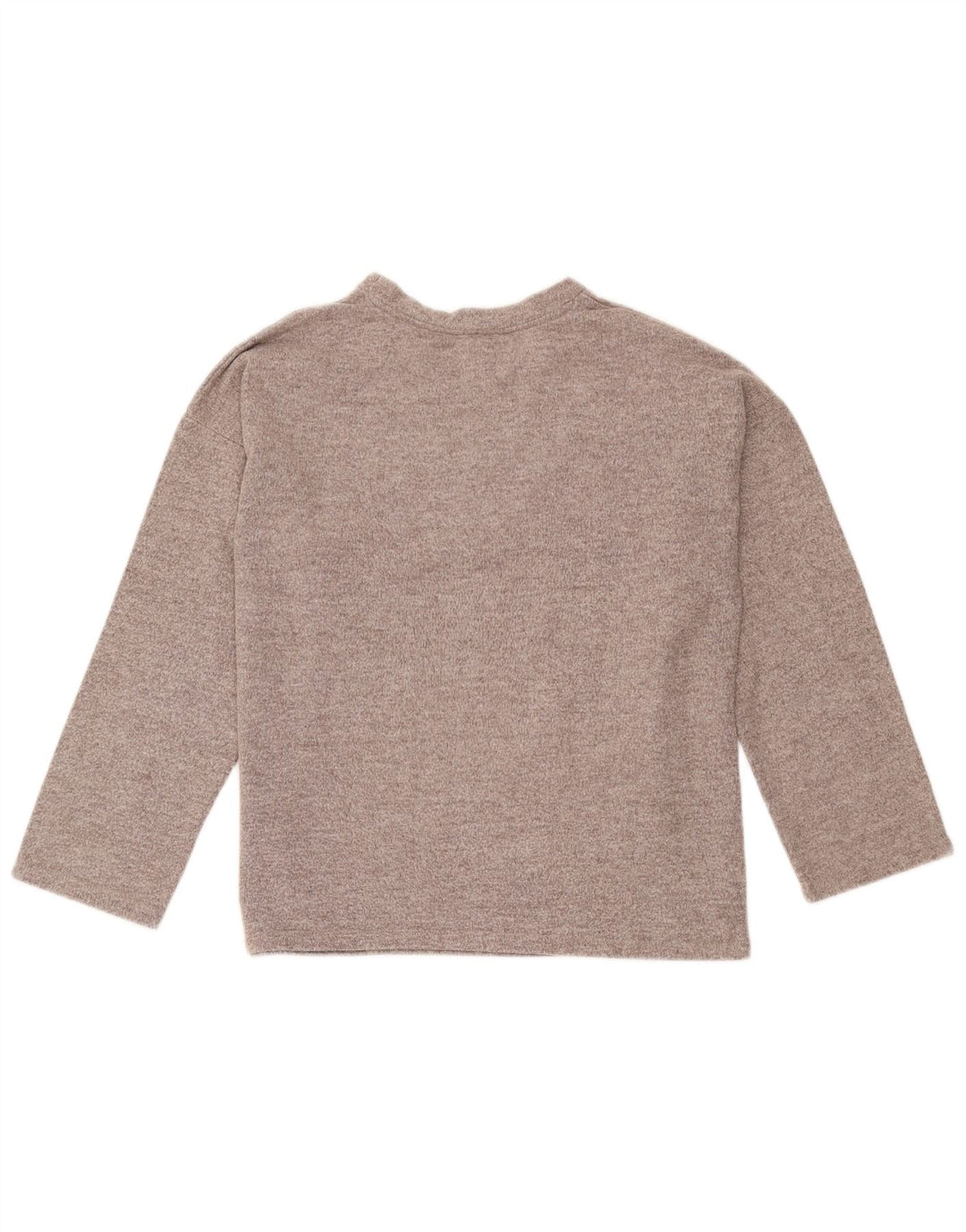 Zara Dame Trafaluc Oversized Top Langærmet UK 10 Small Brown Flecked