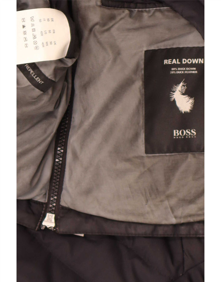 Hugo Boss Herre Polstret Jakke EU 50 Stor Sort Polyamid