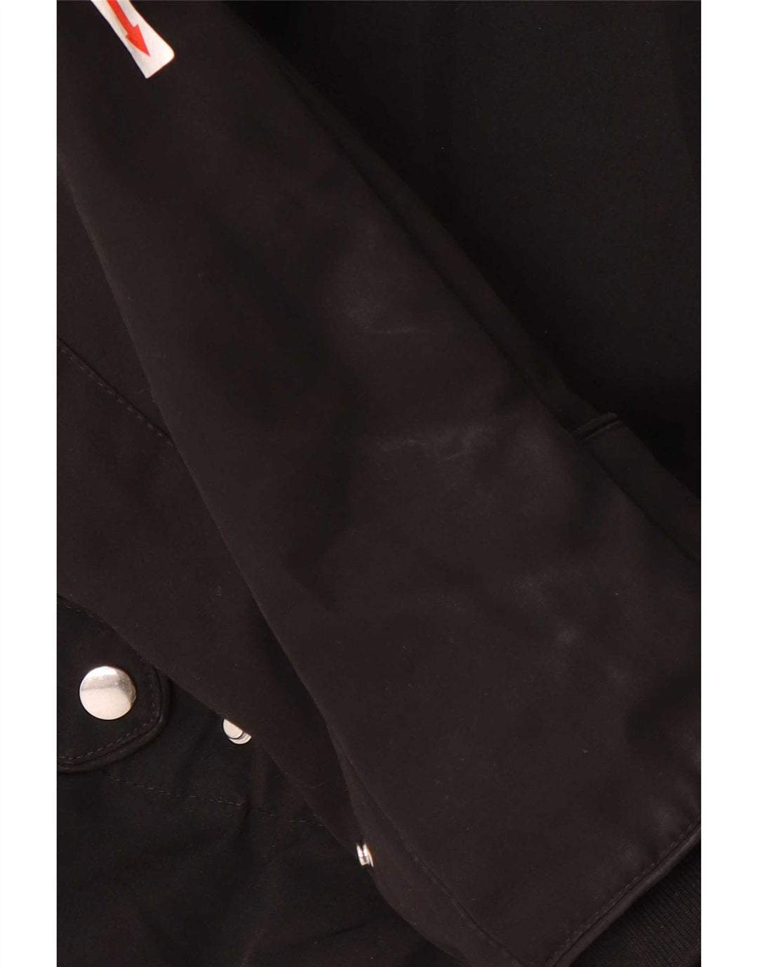 Zara Dame Hooded Parka Jacket UK 18 XL Sort Polyester