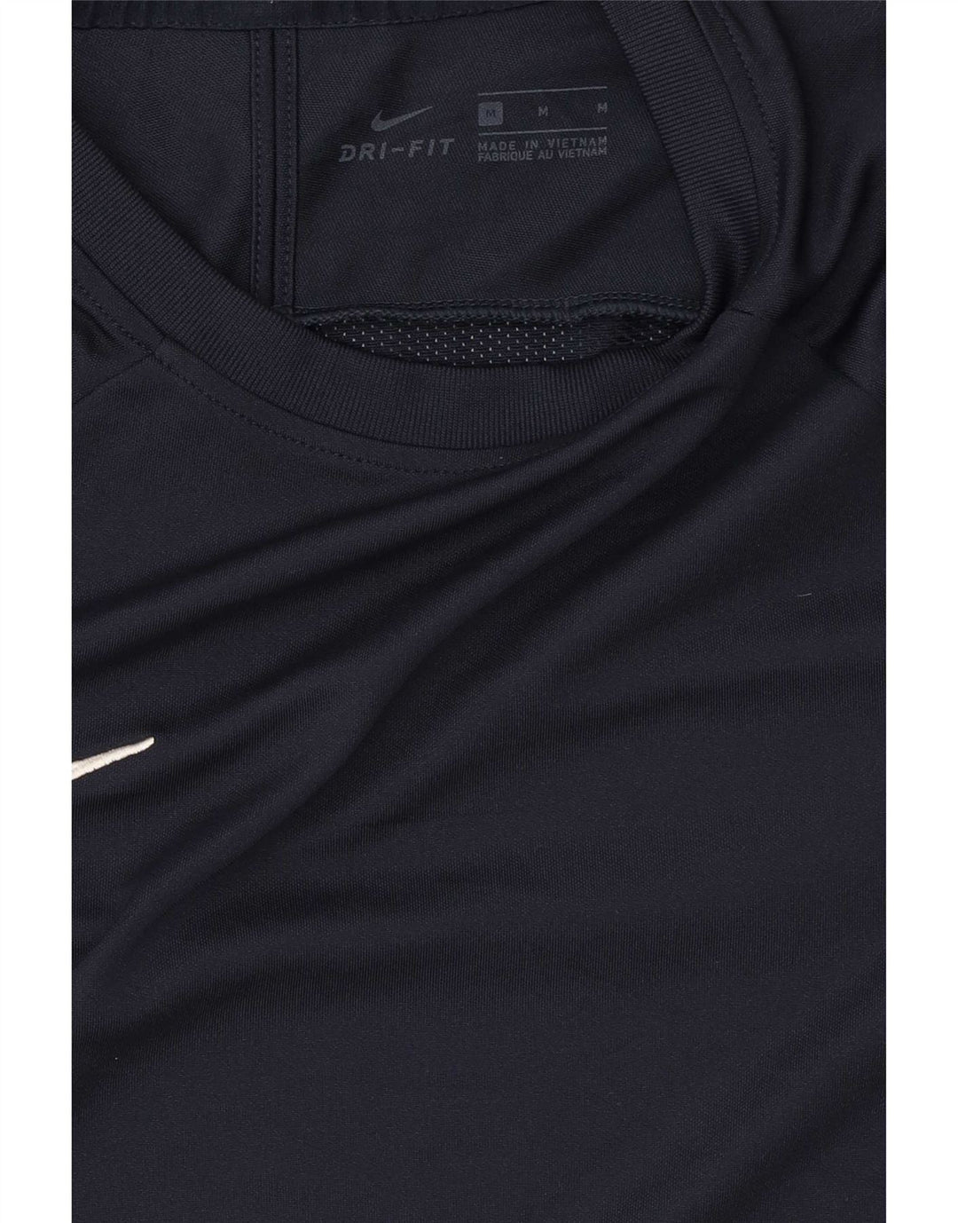 Nike Herre Dri Fit T-shirt Top Medium Navy Blue Colourblock