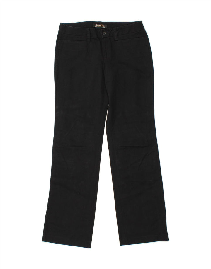 MASSIMO DUTTI Womens Straight Casual Trousers EU 40 Medium W30 L33 Black Vintage Massimo Dutti and Second-Hand Massimo Dutti from Messina Hembry 