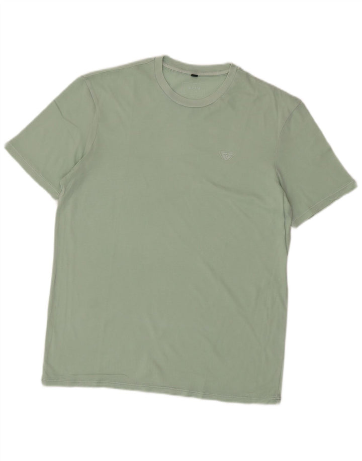 ARMANI JEANS Herre T-Shirt Top Lille Grøn Bomuld