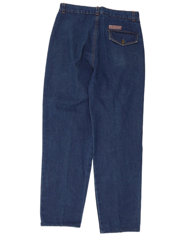 Vintage, højtaljede, koniske, koniske jeans til kvinder UK 22 3XL W30 L30 Blå
