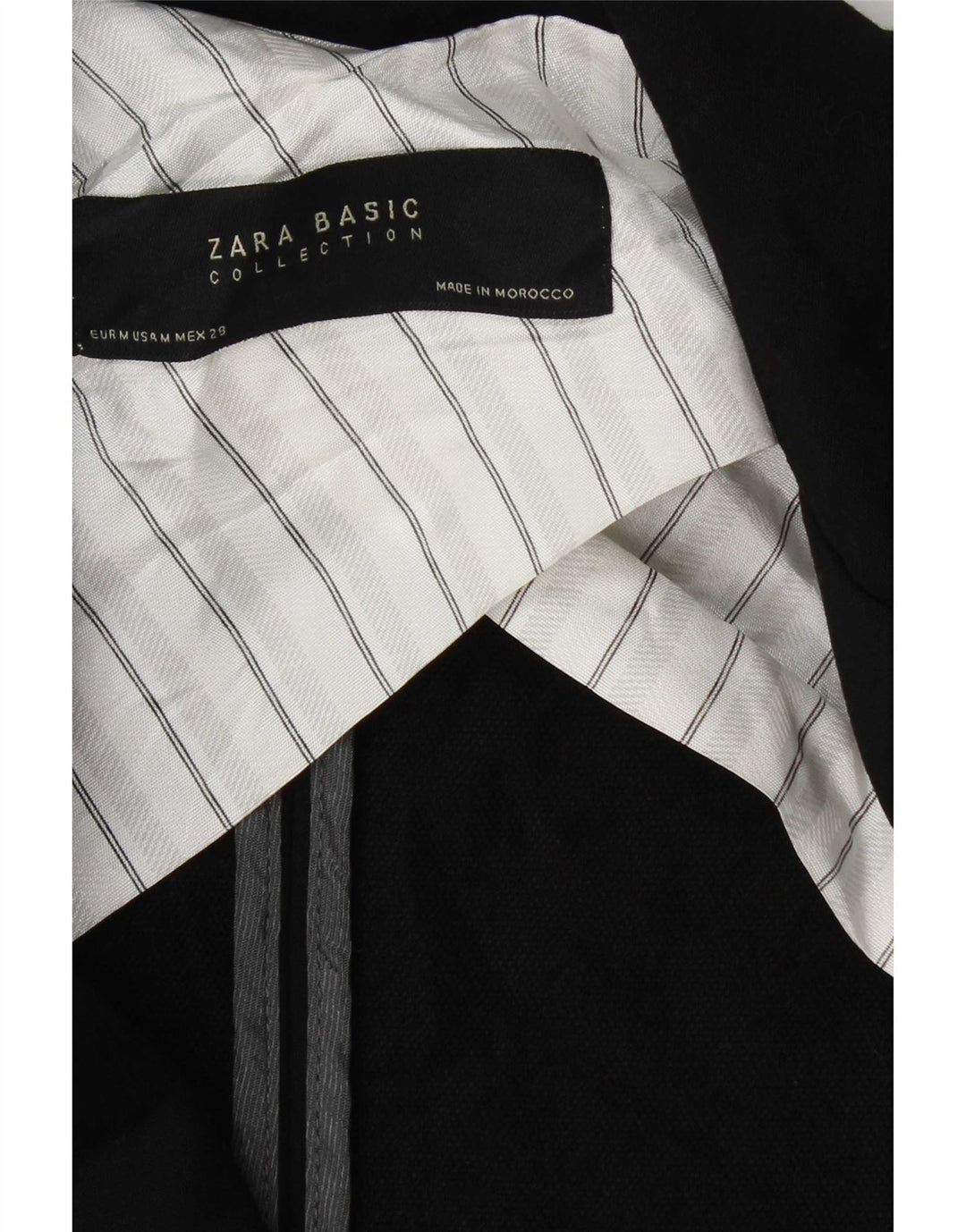 Zara Dame Blazer Jacket UK 14 Medium Sort Polyester