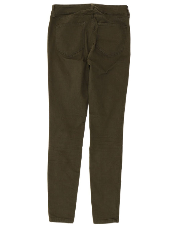 FAT FACE Womens Skinny Jeans UK 8 Small W28 L28 Khaki Cotton