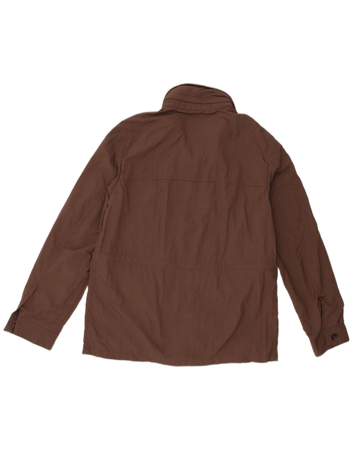 Zara Herre Hooded Utility Jacket UK 38 Medium Brun Nylon